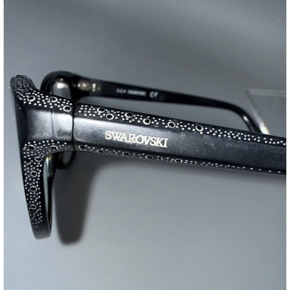 Swarovski Dame SW 5100 002 Black Crystal Cat Eye Eyeglasses Frames 54-16-135